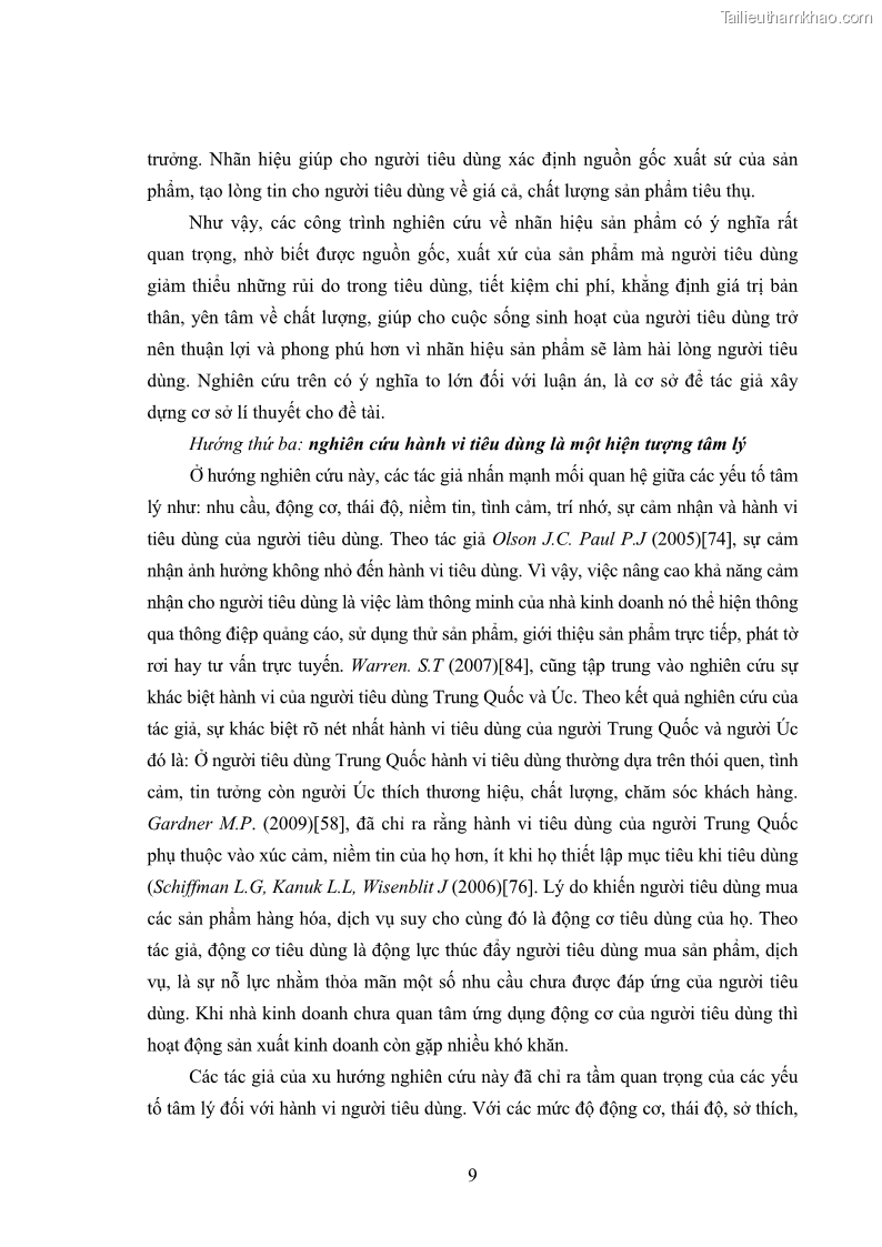 Luận án tiến sĩ tâm lý học Hành vi tiêu dùng của khách du lịch trong nước - 2 Trang 16