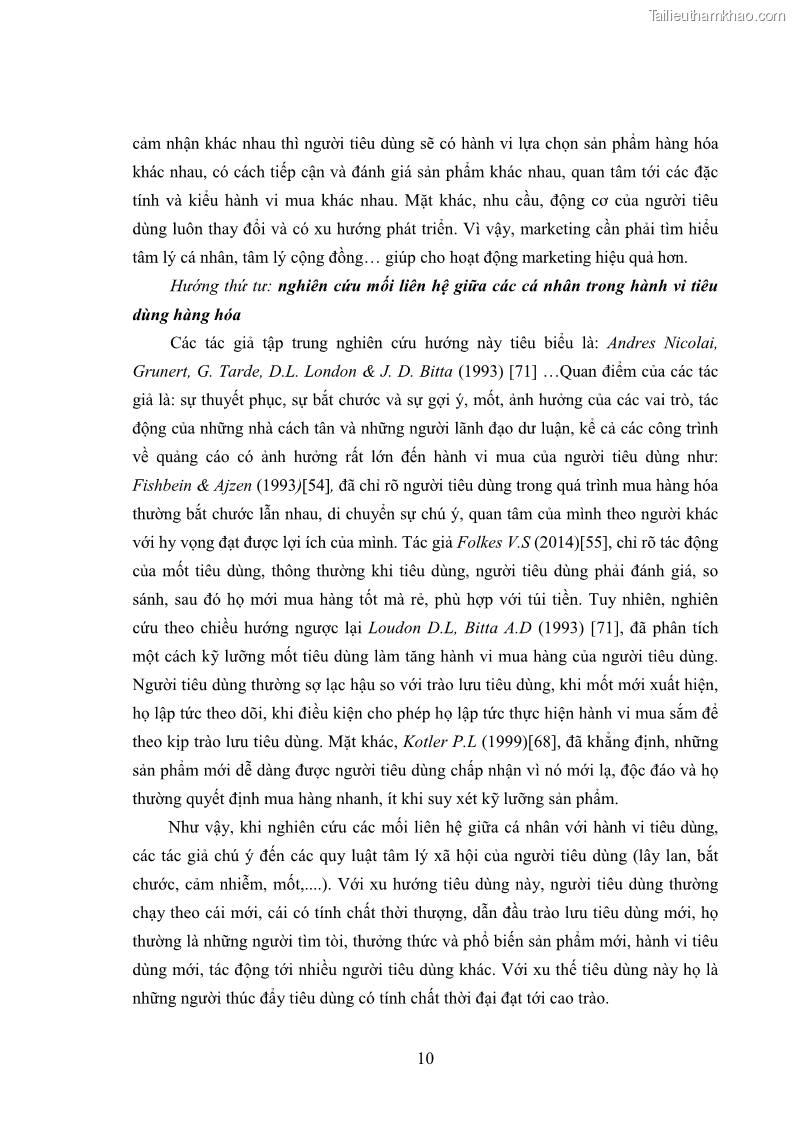 Luận án tiến sĩ tâm lý học Hành vi tiêu dùng của khách du lịch trong nước - 2 Trang 17