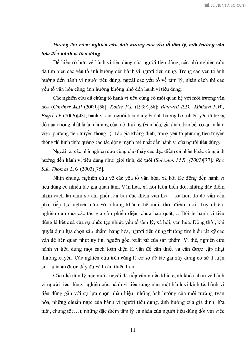 Luận án tiến sĩ tâm lý học Hành vi tiêu dùng của khách du lịch trong nước - 2 Trang 18