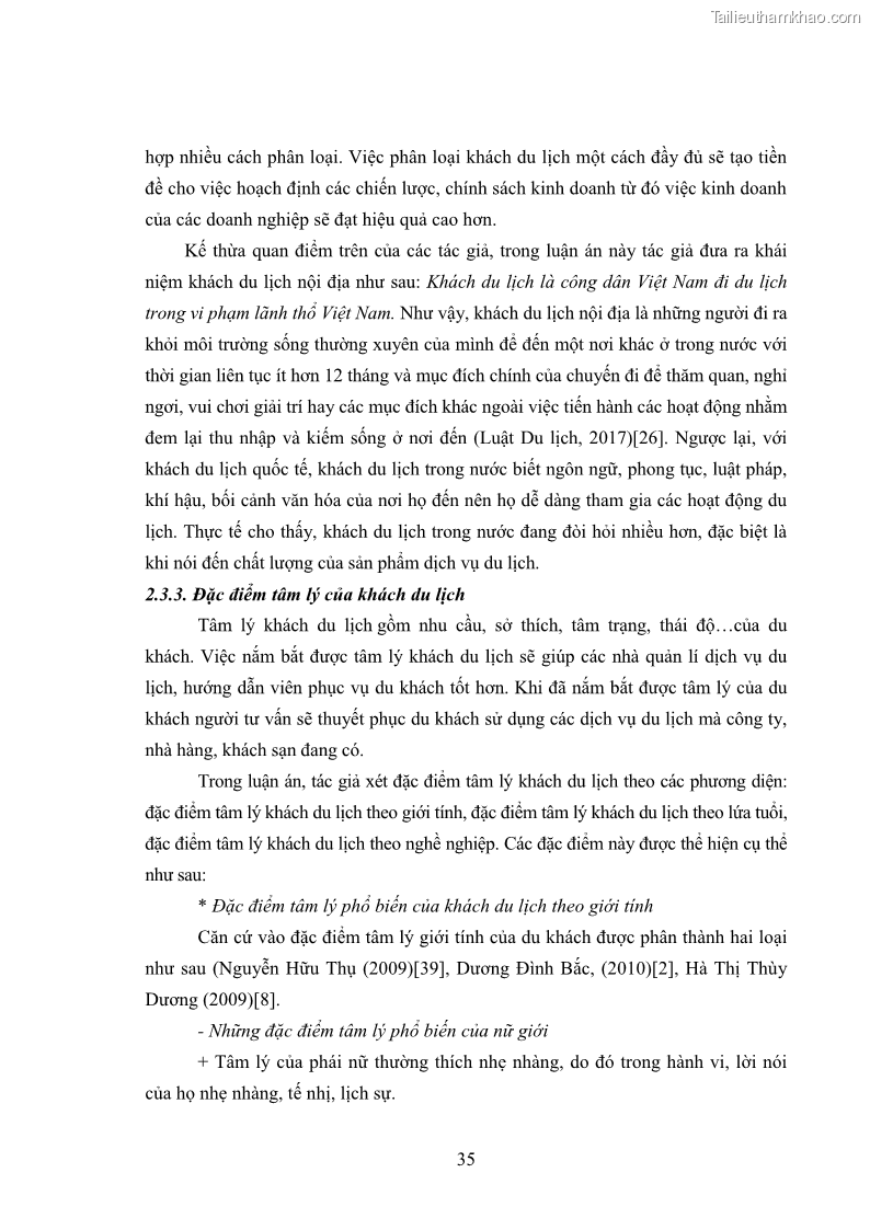 Luận án tiến sĩ tâm lý học Hành vi tiêu dùng của khách du lịch trong nước - 4 Trang 42
