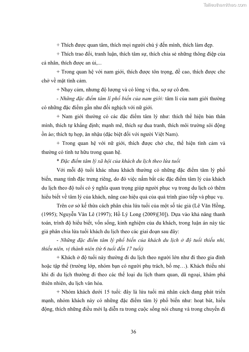 Luận án tiến sĩ tâm lý học Hành vi tiêu dùng của khách du lịch trong nước - 4 Trang 43