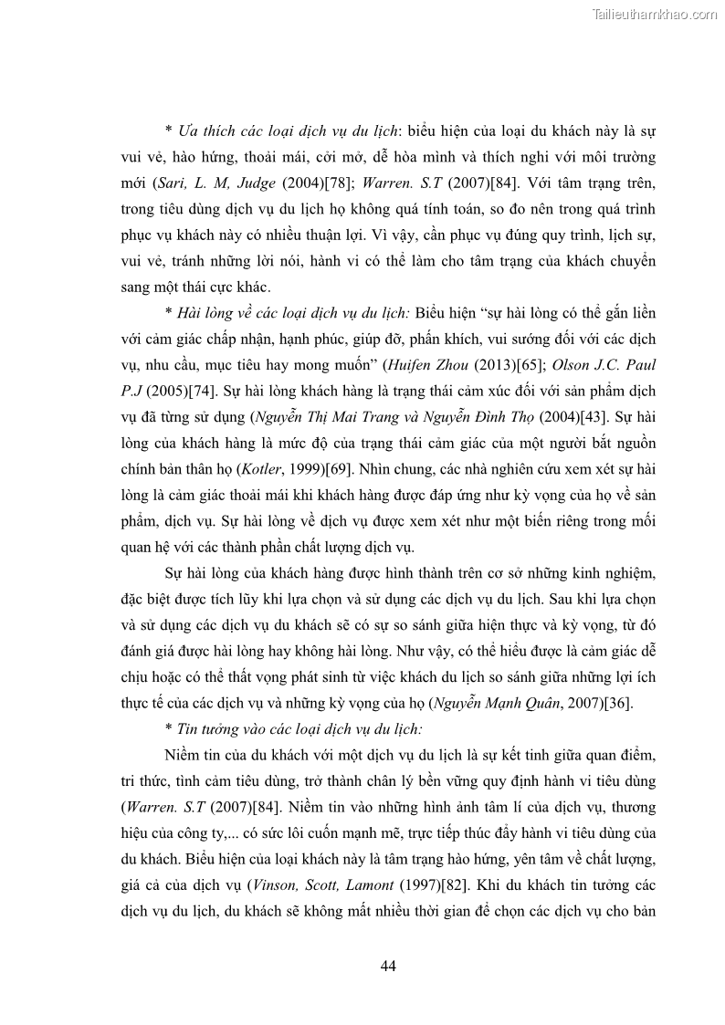 Luận án tiến sĩ tâm lý học Hành vi tiêu dùng của khách du lịch trong nước - 5 Trang 51