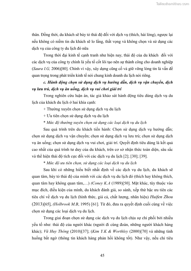 Luận án tiến sĩ tâm lý học Hành vi tiêu dùng của khách du lịch trong nước - 5 Trang 52