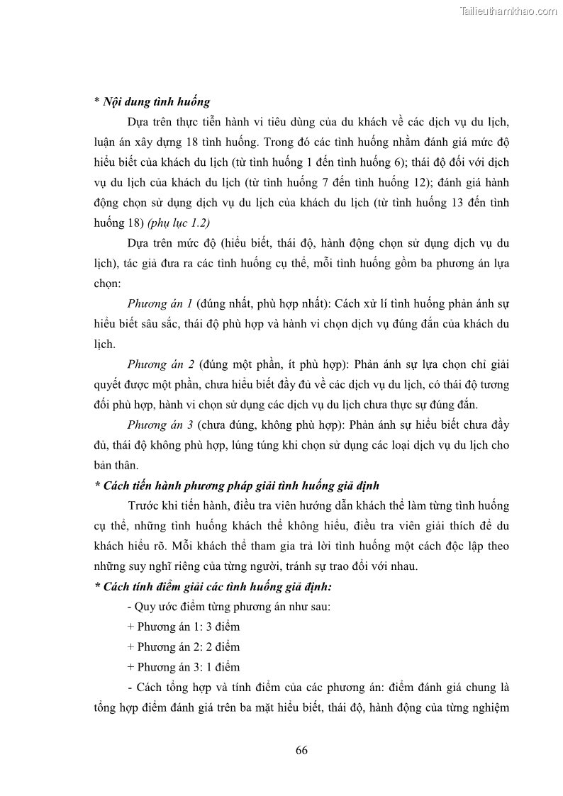 Luận án tiến sĩ tâm lý học Hành vi tiêu dùng của khách du lịch trong nước - 7 Trang 73