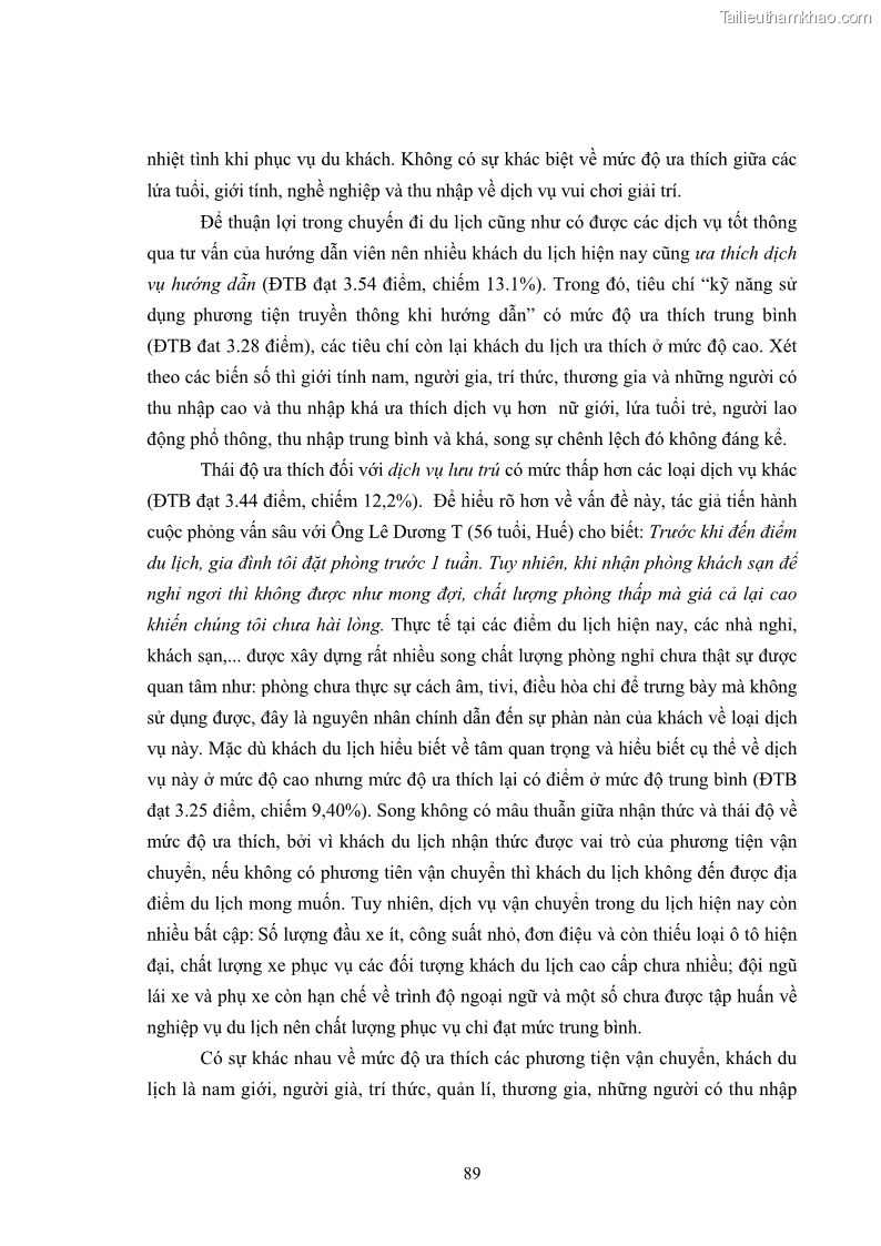 Luận án tiến sĩ tâm lý học Hành vi tiêu dùng của khách du lịch trong nước - 8 Trang 96