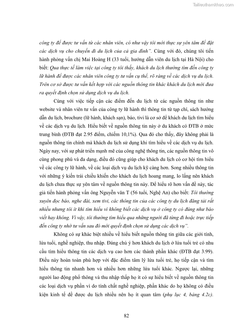 Luận án tiến sĩ tâm lý học Hành vi tiêu dùng của khách du lịch trong nước - 8 Trang 89