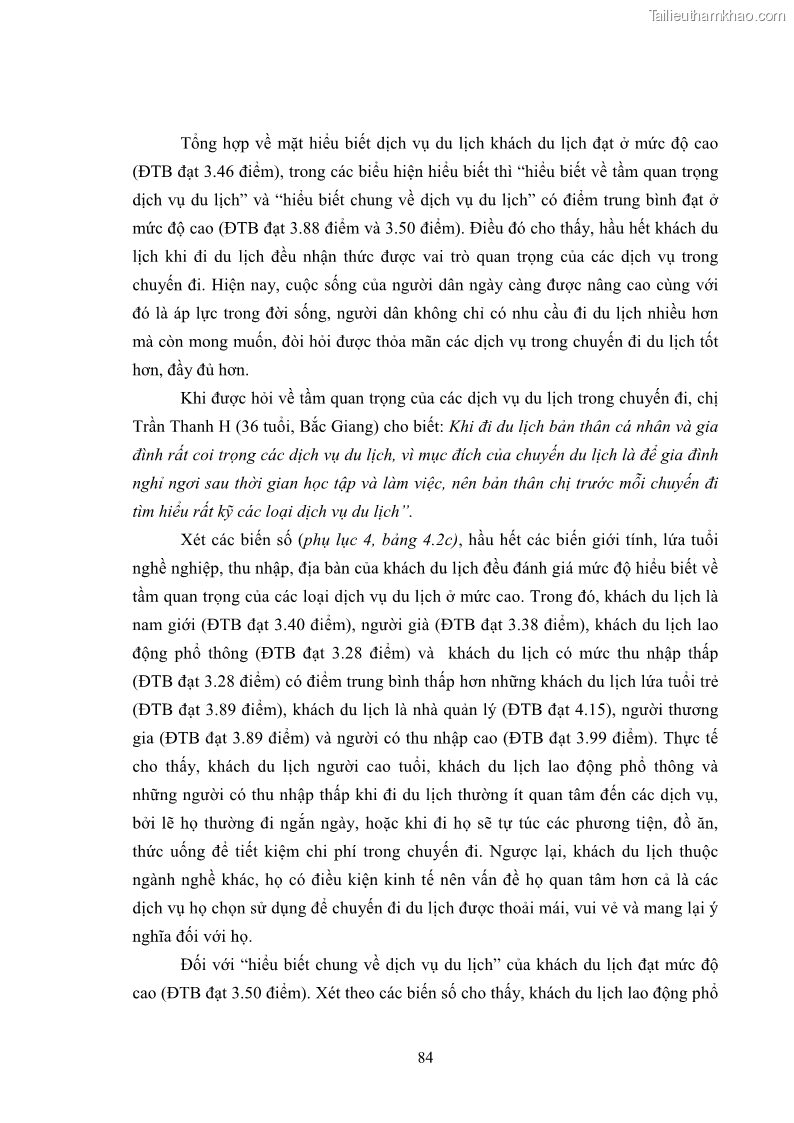 Luận án tiến sĩ tâm lý học Hành vi tiêu dùng của khách du lịch trong nước - 8 Trang 91