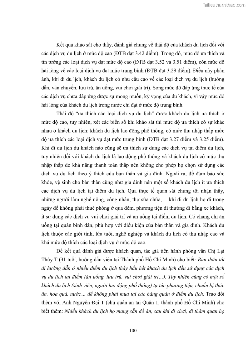 Luận án tiến sĩ tâm lý học Hành vi tiêu dùng của khách du lịch trong nước - 9 Trang 107