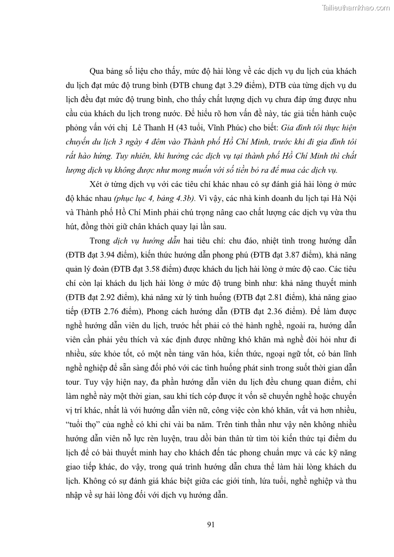Luận án tiến sĩ tâm lý học Hành vi tiêu dùng của khách du lịch trong nước - 9 Trang 98