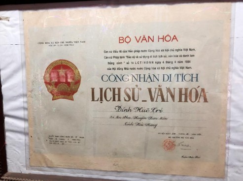 5 1 Bằng xếp hạng quốc gia Nguồn Ban quản lý di tích cung cấp 5 2 Hình ảnh 5