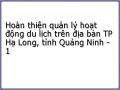 Hoàn thiện quản lý hoạt động du lịch trên địa bàn TP Hạ Long, tỉnh Quảng Ninh