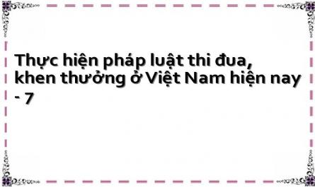 Đặc Điểm Thực Hiện Pháp Luật Thi Đua, Khen Thưởng Ở Việt Nam