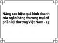 Nâng cao hiệu quả kinh doanh của ngân hàng thương mại cổ phần kỹ thương Việt Nam - 25