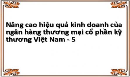 Nâng cao hiệu quả kinh doanh của ngân hàng thương mại cổ phần kỹ thương Việt Nam - 5