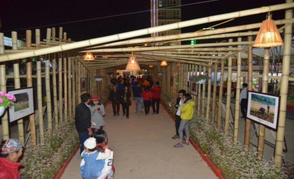 Triển lãm ảnh Lễ hội đường phố Hoạt động bay dù trên thảm hoa Tam giác 3