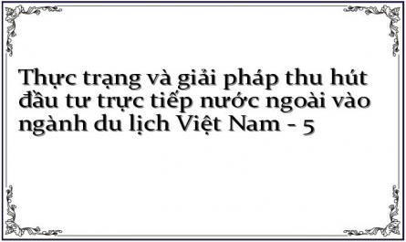 Tính Tất Yếu Khách Quan Của Việc Thu Hút Fdi Vào Du Lịch Việt Nam.