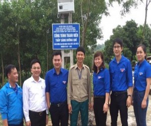 Bàn giao công trình thanh niên Thắp sáng đường quê xã Hồng Lạc Đoàn Thanh 3