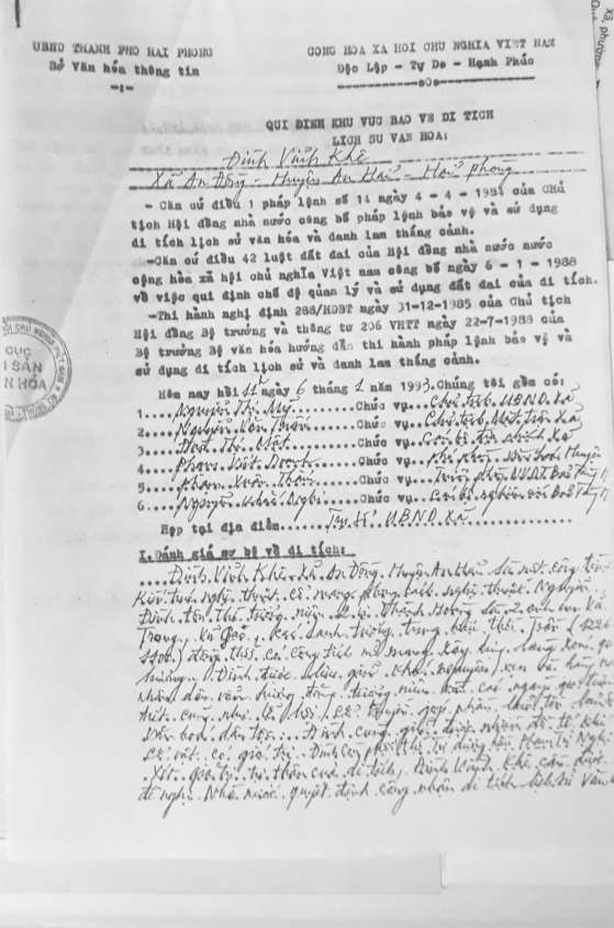 1 5 Phiếu đăng ký kiểm kê 1 6 Biên bản kết quả kiểm kê hiện vật di tích 3