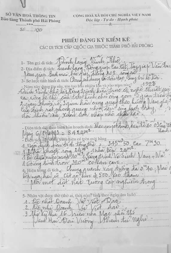 1 6 Biên bản kết quả kiểm kê hiện vật di tích 1 7 Báo cáo tình trạng của di 6