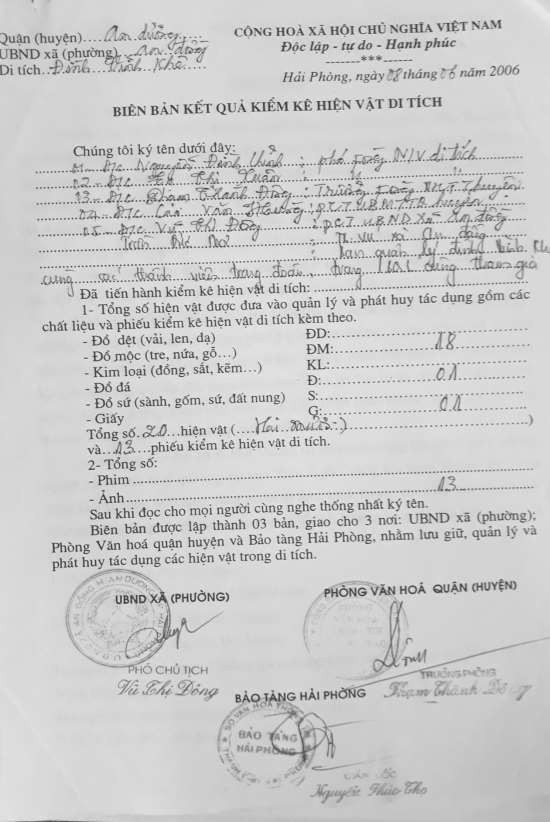 1 7 Báo cáo tình trạng của di tích đình Vĩnh Khê 8