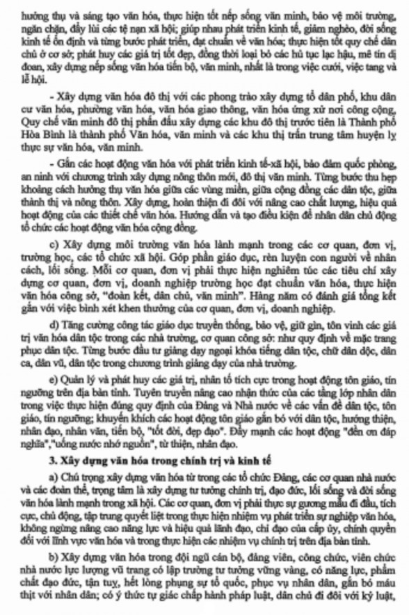 Đảng bộ tỉnh Hòa Bình lãnh đạo xây dựng đời sống văn hóa từ năm 2006 đến năm 2015 16 1