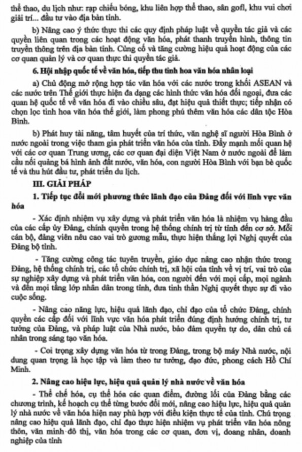 Đảng bộ tỉnh Hòa Bình lãnh đạo xây dựng đời sống văn hóa từ năm 2006 đến năm 2015 16 4