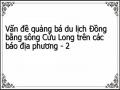 Vấn đề quảng bá du lịch Đồng bằng sông Cửu Long trên các báo địa phương - 2