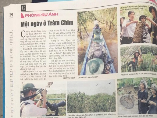 Hình 2 2 Cách trình bày phóng sự ảnh trên trang Du lịch Đồng Tháp của Báo 2