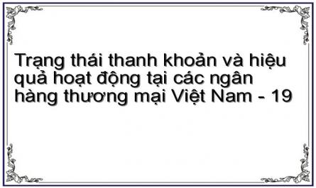 Trạng thái thanh khoản và hiệu quả hoạt động tại các ngân hàng thương mại Việt Nam - 19