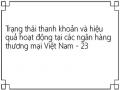 Trạng thái thanh khoản và hiệu quả hoạt động tại các ngân hàng thương mại Việt Nam - 23