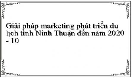 Giải pháp marketing phát triển du lịch tỉnh Ninh Thuận đến năm 2020 - 10