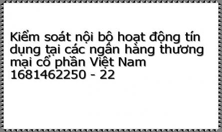 Kiểm soát nội bộ hoạt động tín dụng tại các ngân hàng thương mại cổ phần Việt Nam 1681462250 - 22
