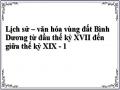 Lịch sử – văn hóa vùng đất Bình Dương từ đầu thế kỷ XVII đến giữa thế kỷ XIX - 1