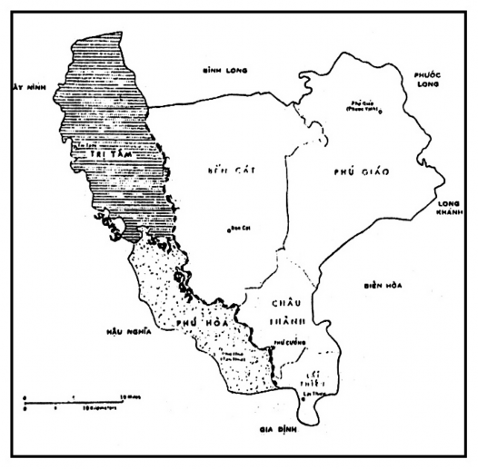 BẢN ĐỒ HÀNH CHÁNH BÌNH DƯƠNG NĂM 1963 5