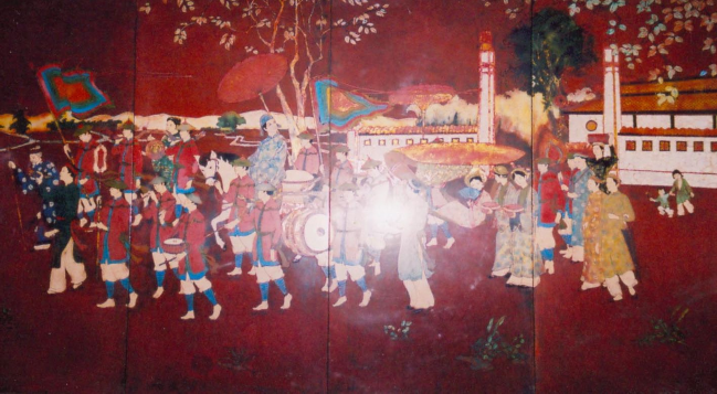 Tranh s ơn mài làm bằng chất liệu s ơn ta Quan tra ïng về làng MỤC LỤC 6