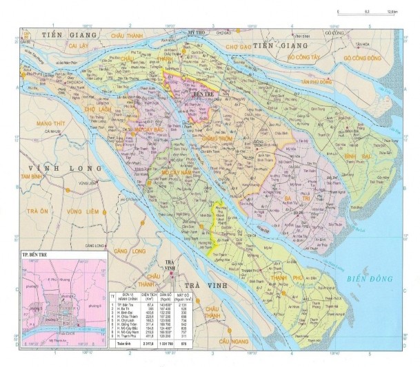 Nguồn http www bentre gov vn Pages bandohanhchinh aspx Bản đồ du lịch tỉnh Bến Tre 1