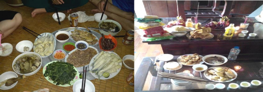 Ảnh 14 Mâm cơm thường ngày và cúng tổ tiên của người Thái đã có sự kết 11