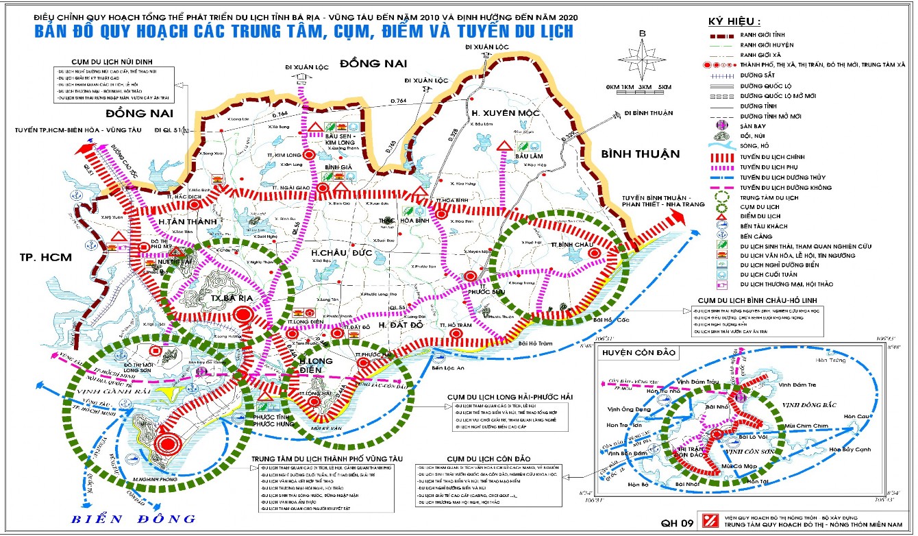 BẢN ĐỒ TUYẾN ĐIỂM DU LỊCH TỈNH BÀ RỊA – VŨNG TÀU BẢN ĐỒ QUY HOẠCH 2