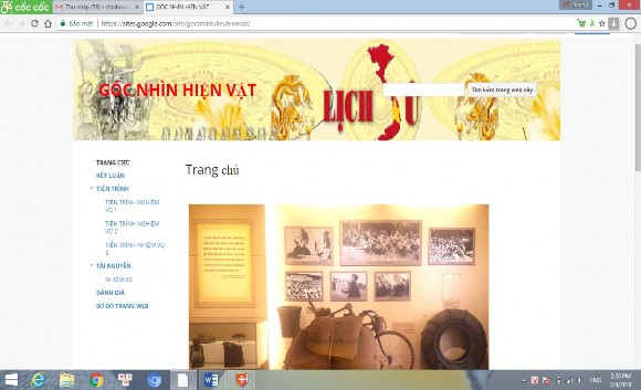 Hình 2 20 Hình ảnh trang chủ web góc nhìn hiện vật nguồn Chinh Nương Hình 3