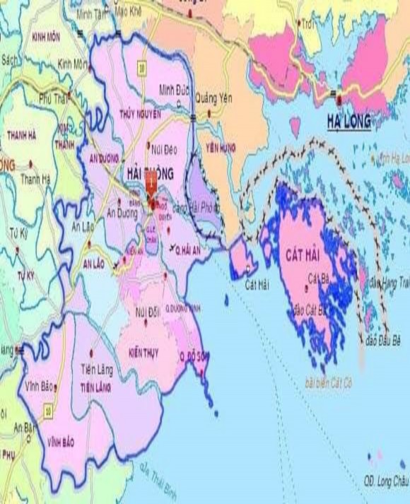 Hải Phòng là thành phố duyên hải nằm ở hạ lưu của hệ thống sông Thái Bình 3