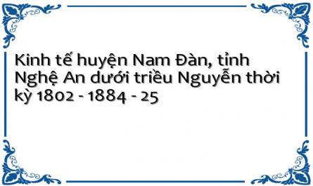 Kinh tế huyện Nam Đàn, tỉnh Nghệ An dưới triều Nguyễn thời kỳ 1802 - 1884 - 25