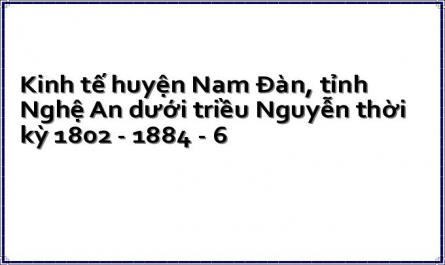 Kinh tế huyện Nam Đàn, tỉnh Nghệ An dưới triều Nguyễn thời kỳ 1802 - 1884 - 6