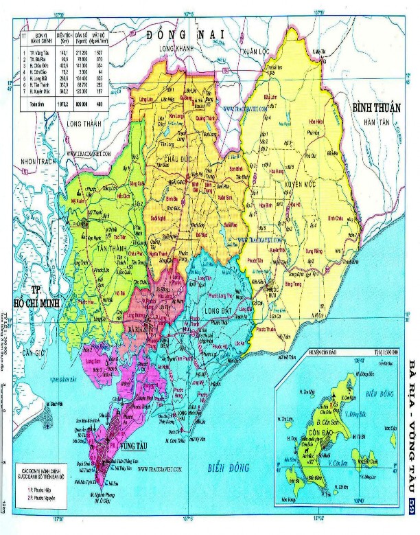 Vũng Tàu PHỤ LỤC 7 Bản đồ địa giới liên kết du lịch Bà Rịa Vũng Tàu 3