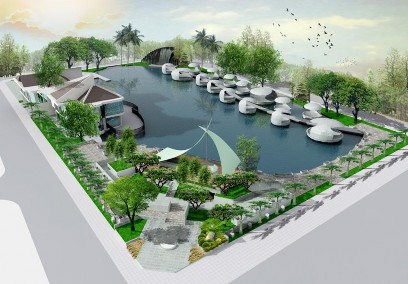 Hình 4 6 Hồ trữ nước mưa tạo cảnh quan Ảnh minh họa Thiết kế các công 4