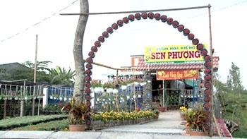 Hình 1 1 Nhà vườn trang trí hoa trước nhà tạo cảnh quan cho làng hoa Theo nghiên 1