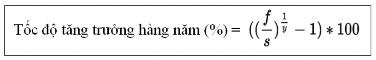 Trong đó f là giá trị cuối s là giá trị đầu y là số năm 5 2 7 Phương 1