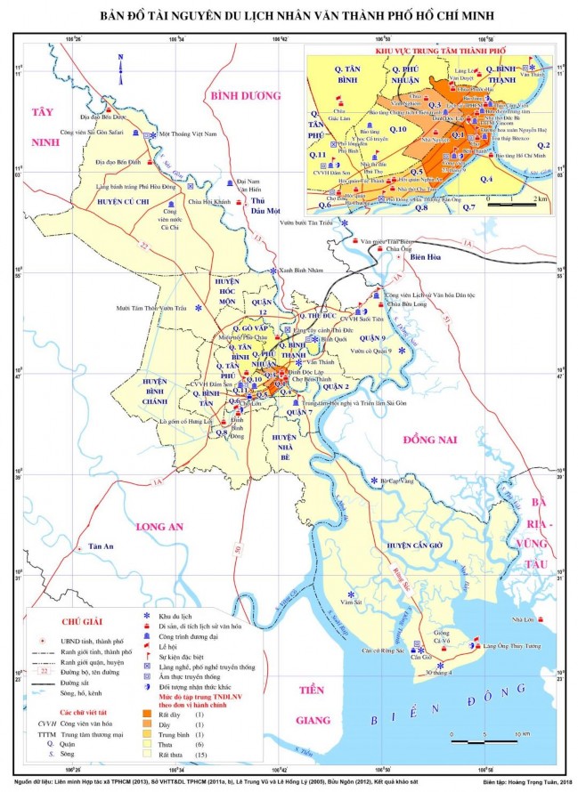 Hình 2 3 Bản đồ tài nguyên du lịch nhân văn Thành phố Hồ Chí Minh Di tích 1