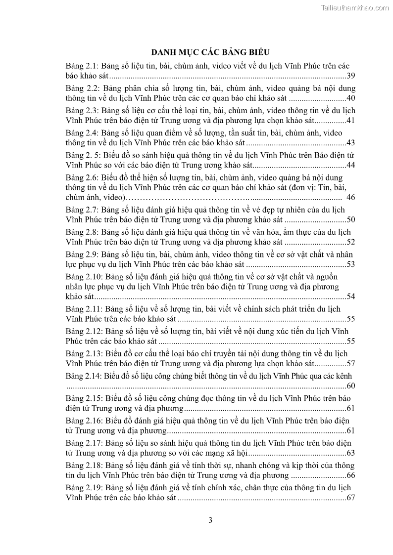 Luận văn thạc sĩ báo chí học Vấn đề phát triển du lịch Vĩnh Phúc trên báo điện tử trung ương và địa phương - 1 Trang 7