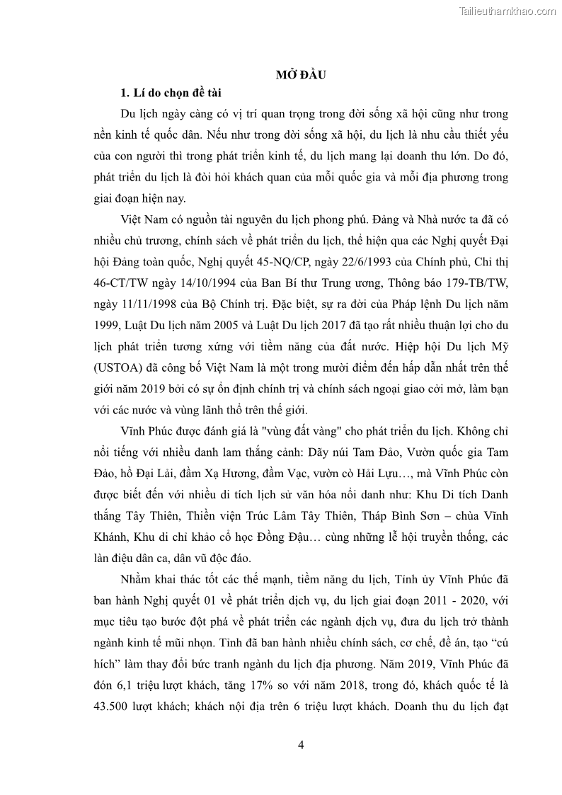 Luận văn thạc sĩ báo chí học Vấn đề phát triển du lịch Vĩnh Phúc trên báo điện tử trung ương và địa phương - 1 Trang 8