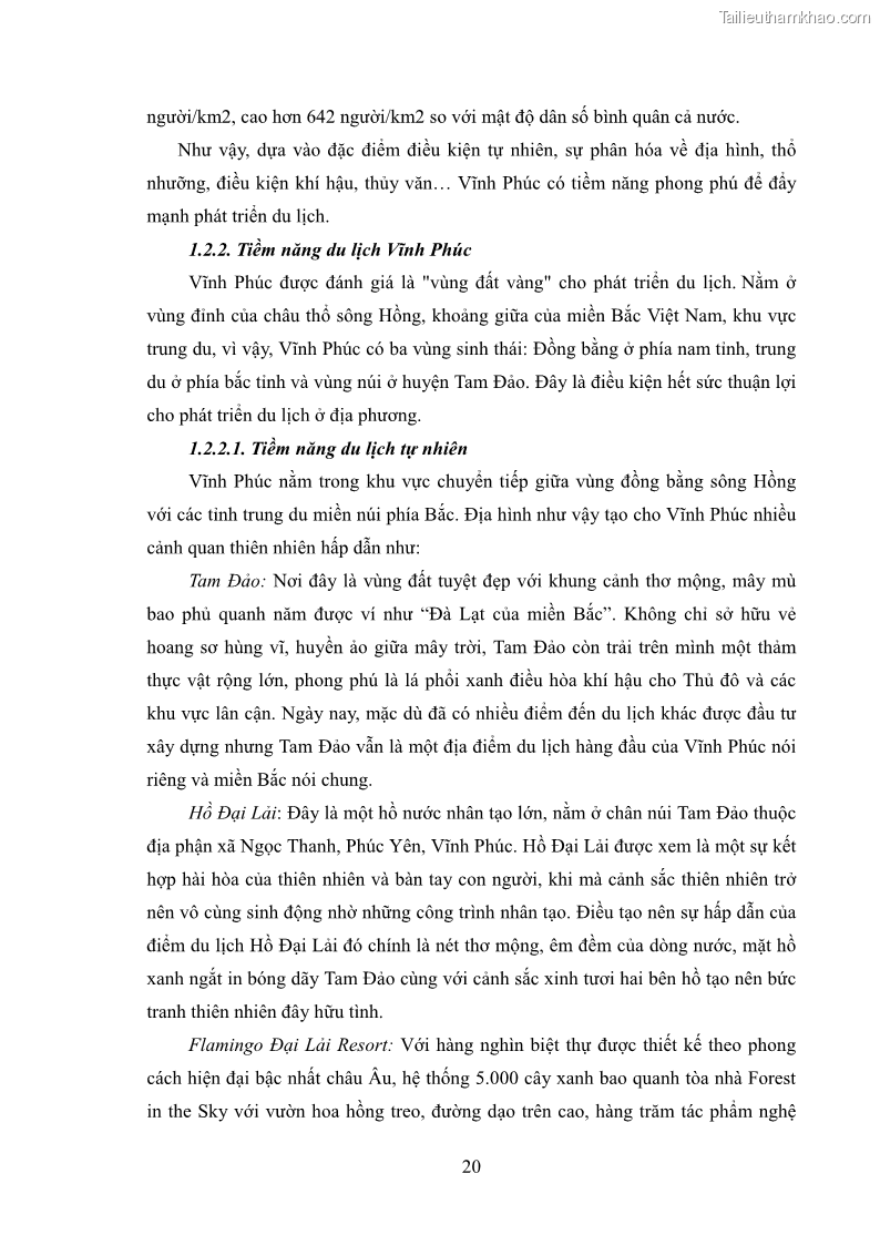 Luận văn thạc sĩ báo chí học Vấn đề phát triển du lịch Vĩnh Phúc trên báo điện tử trung ương và địa phương - 2 Trang 24